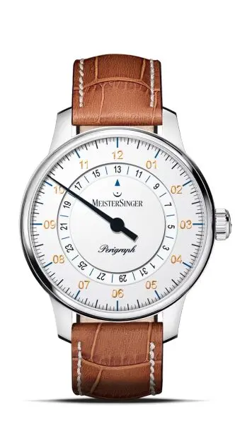 MeisterSinger Perigraph 38mm BM1101G - Hnědý kožený řemínek