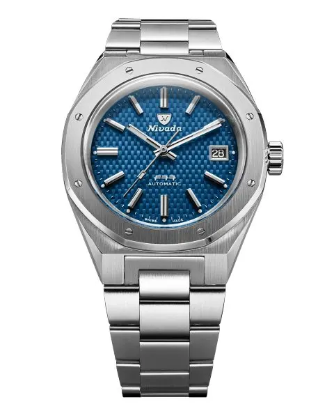 Nivada Grenchen F77 Blue Date 41mm