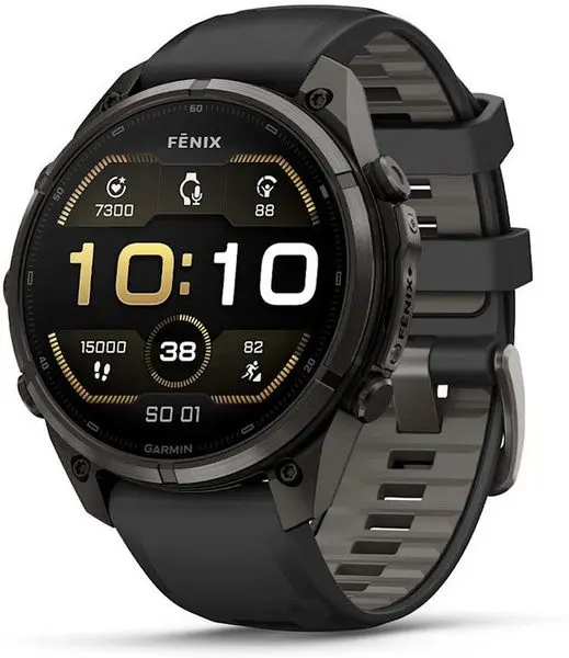 Garmin Fenix® 9 Pro - 47 mm, Carbon Gray DLC Titanium Black/Pebble 010-04336-16