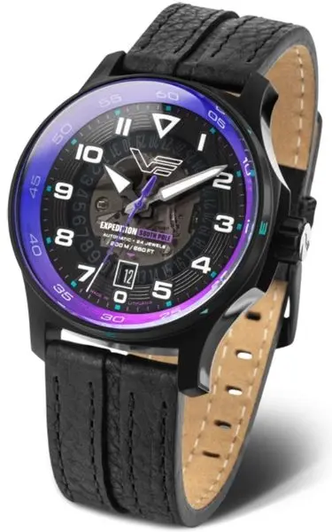 Vostok Europe Expedition South Pole Automatic Line NH35-592C760 - černý kožený řemínek
