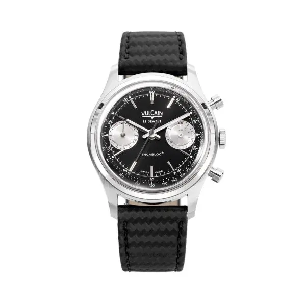 Vulcain Chronograph 70's - Black / Silver -