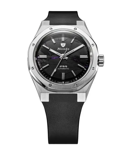 Nivada Grenchen F77 MK2 Shungite Black - 100 Years - 38 mm -