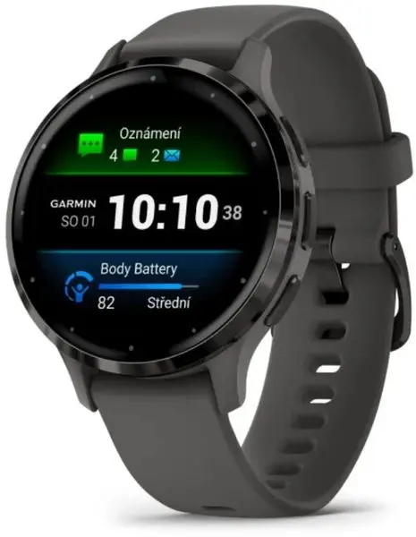 Garmin Venu 3S, Slate/Gray, Silicone band