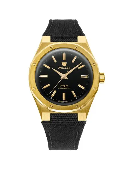 Nivada Grenchen F77 MARKII GOLD - Velcro Strap