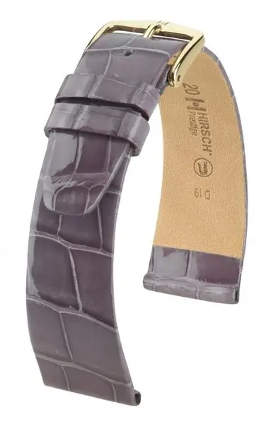 Řemínek Hirsch Prestige Alligator - taupe, lesk