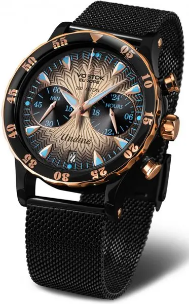 Vostok Europe Undine VK64-515E627 - černý ocelový náramek