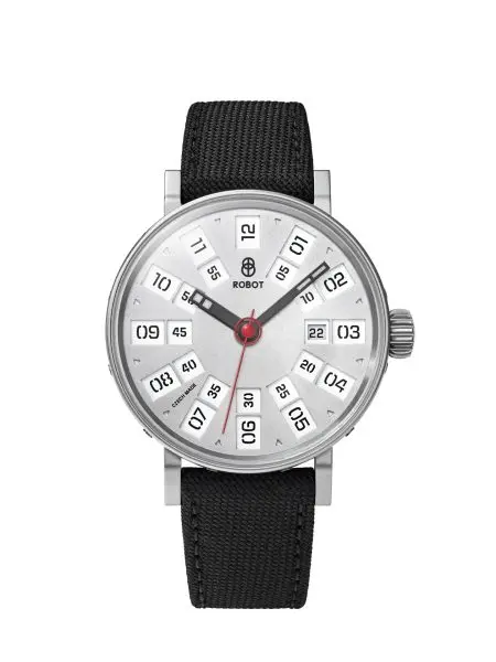Robot Graphic Analog Silver