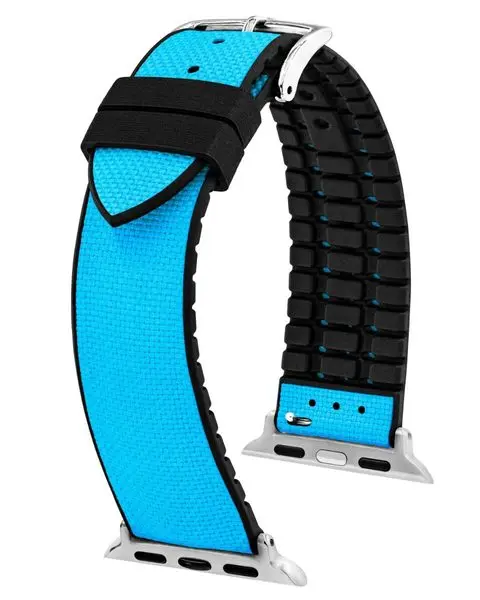 Řemínek Hirsch Arne pro Apple Watch - tyrkysový