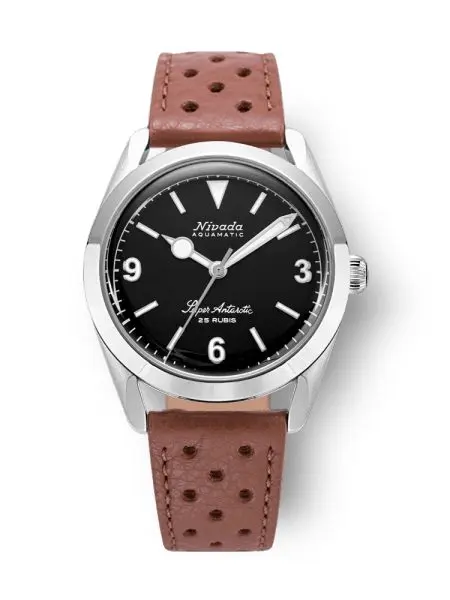 Nivada Grenchen Super Antarctic 3.6.9 Black - Brown Racing strap