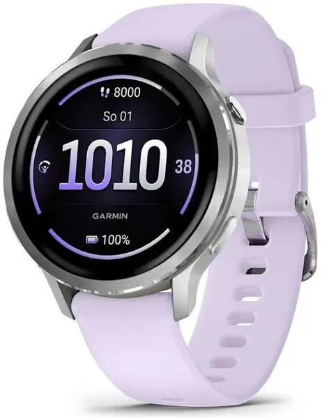 Garmin Venu® 4 - 41 mm Silver / Periwinkle silikonový řemínek