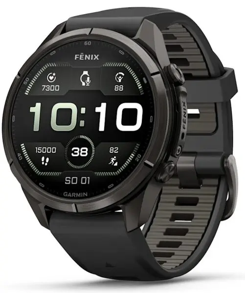 Garmin Fenix® 9 Pro inReach - 43 mm, Carbon Gray DLC Black/Pebble 010-04335-11