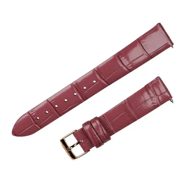 Bordó kožený řemínek Aviator pro Douglas Moonflight V.1.33.2.265.4 - zlatá spona