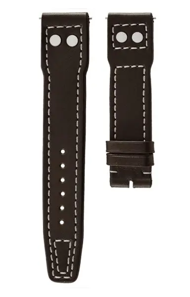 Kožený řemínek Biatec Pilot | Tmavě hnědý - 20 mm - Bez spony
