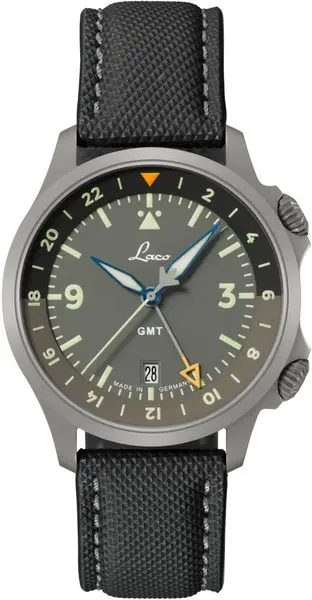 Laco Flieger Frankfurt 40 GMT Grau