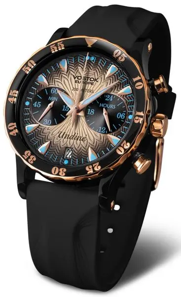 Vostok Europe Undine VK64-515E627 - černý gumový řemínek
