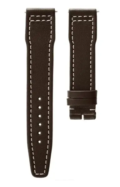 Kožený řemínek Biatec Marine | Tmavě hnědý - 20 mm - Bez spony