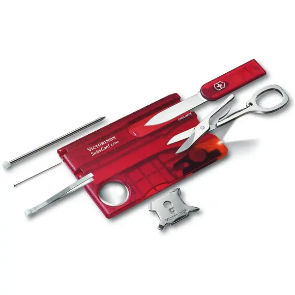 VICTORINOX SWISSCARD LITE červená-transparentní