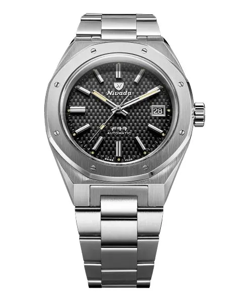Nivada Grenchen F77 Black Date 41 mm
