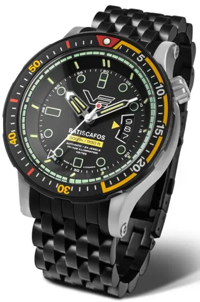 Vostok Europe Batiscafos Automatic NH35-511E767 - černý ocelový náramek