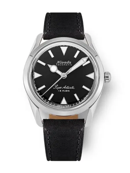 Nivada Grenchen Super Antarctic 35 mm - Black White Luminova -