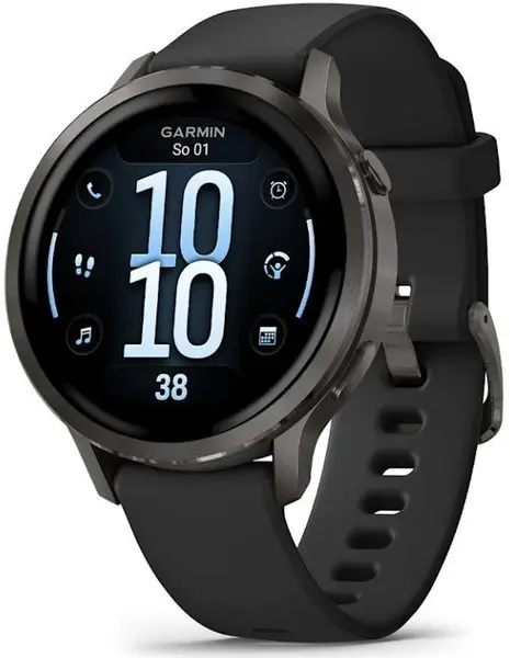 Garmin Venu® 4 - 41 mm Slate a Černý silikonový řemínek