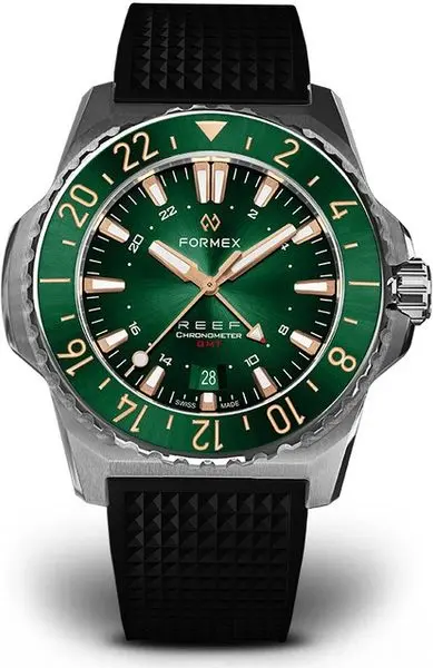 Formex Reef GMT Automatic Chronometer Green Dial with Rose Gold