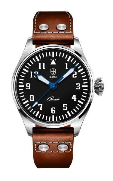 Biatec Corsair Vintage 01 - Světle hnědý kožený pilot řemínek
