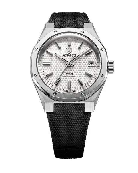 Nivada Grenchen F77 SST White MK2 Date - 38 mm - Velcro Strap