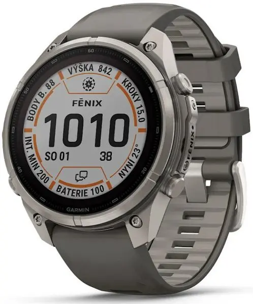 Garmin Fenix® 9 Pro Solar inReach - 47 mm, Titanium Pebble Gray/Silver Gray 010-04338-01