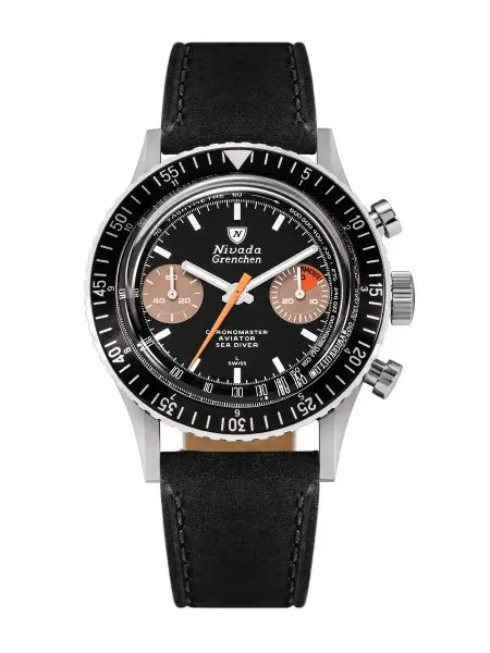 Nivada Grenchen Chronomaster White Orange Boy Inter. Bezel - Manual -