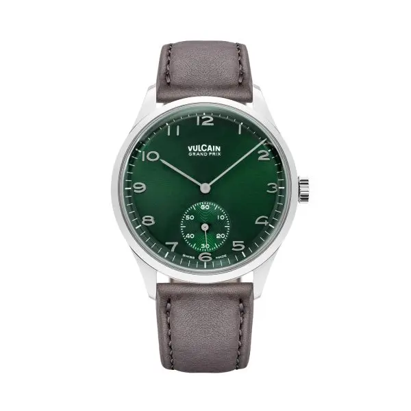Vulcain Grand Prix - Small Second Green - Grey Leather