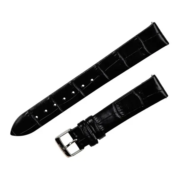 Černý kožený řemínek Aviator pro Douglas Moonflight V.1.33.0.252.4 - lesklá spona