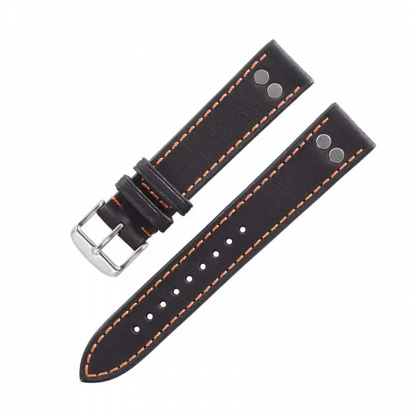 Řemínek Laco Pilot Strap - černá/ oranžová -