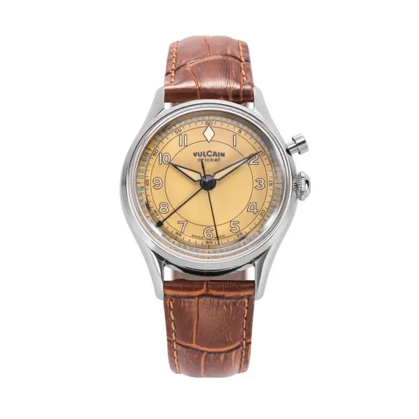 Vulcain Cricket Classique 36 mm - Khaki Brown - Brown Alligator