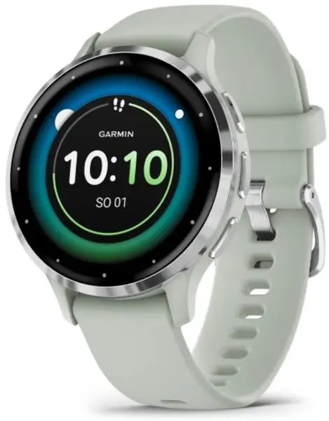 Garmin Venu 3S, Silver/Sage grey, Silicone band