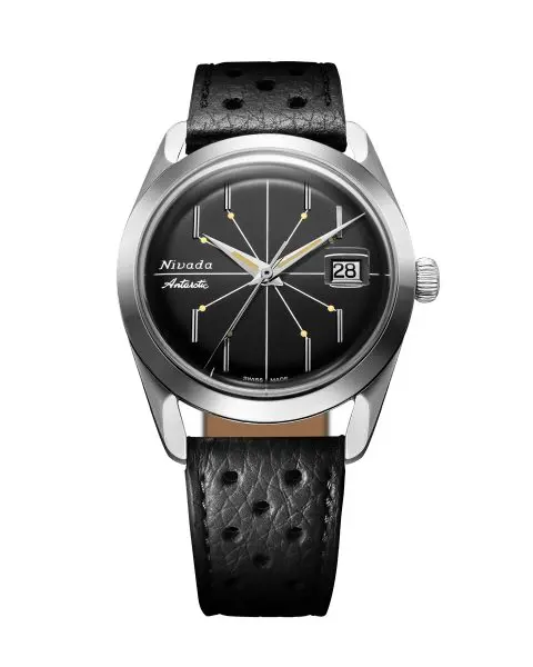 Nivada Grenchen Antarctic Spider Black 38 mm - Black Racing Strap