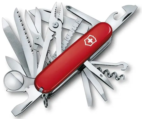 nůž 33-funkcí SWISS Champ červený, 91mm, VICTORINOX