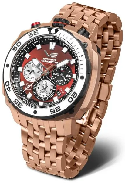 Vostok Europe Systema Periodicum Phosphorus VK67-650E724 - ocelový náramek