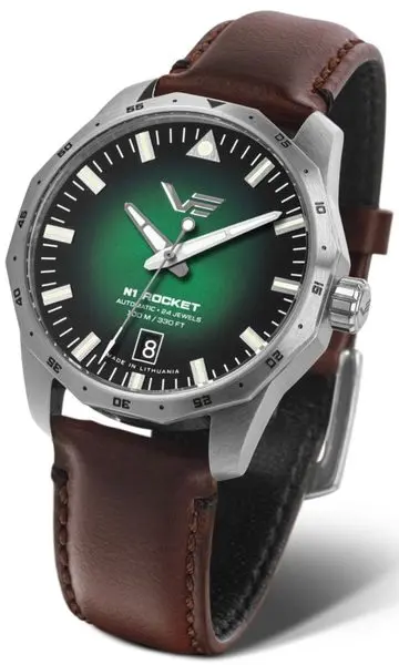 Vostok Europe N-1 Rocket Compact Automatic NH35-125A749 - hnědý kožený řemínek