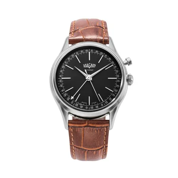 Vulcain Cricket President 36 mm - Black - Brown Alligator