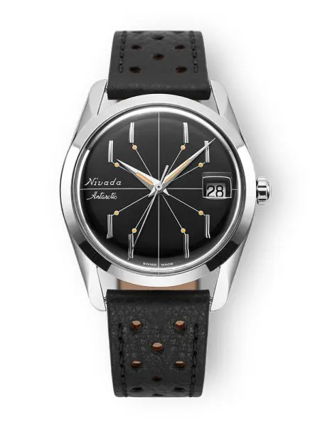 Nivada Grenchen Antarctic Spider Black 35 mm - Black Racing Strap