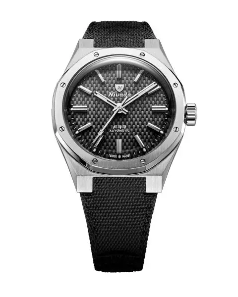 Nivada Grenchen F77 SST Black MK2 - 38 mm - Velcro Strap