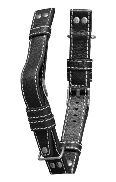 Kožený řemínek Biatec | Černý Navigator z bůvolí kůže - 20 mm
