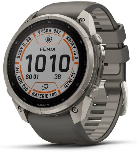 Garmin Fenix® 9 Pro Solar inReach - 51 mm, Titanium Pebble Gray/Silver Gray 010-04339-01