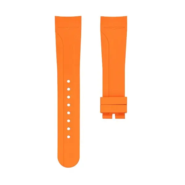 Řemínek Vulcain Rubber oranžový - 22 mm x 18 mm