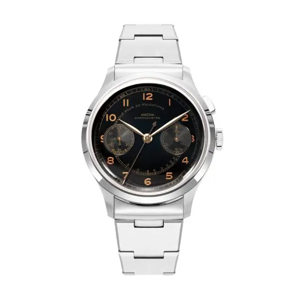 Vulcain Monopusher Heritage - Black - Steel Bracelet