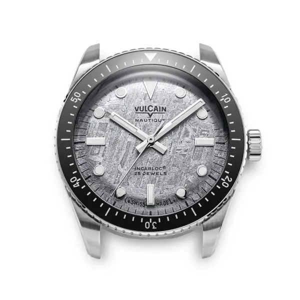 Vulcain Skindiver Nautique Meteorite - Black Calf Leather