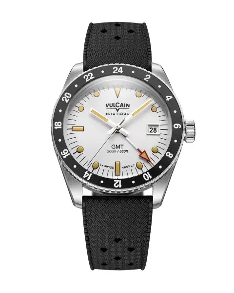 Vulcain Skindiver GMT - White Luminova Beige -
