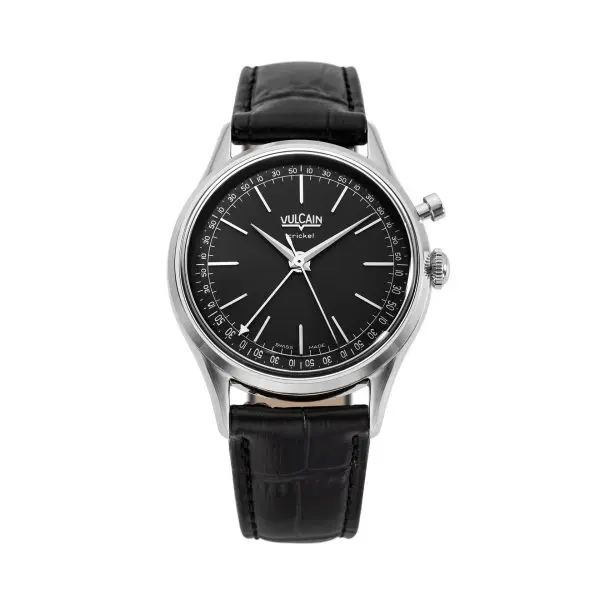 Vulcain Cricket President 39 mm - Black - Black Alligator