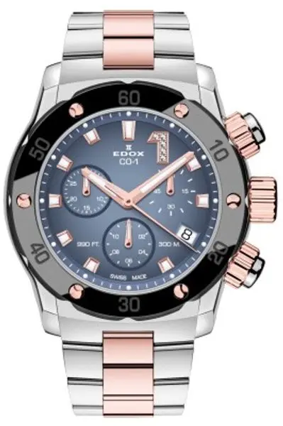EDOX CO-1 Chronolady Quartz Chronograph 10255-357RMBUID